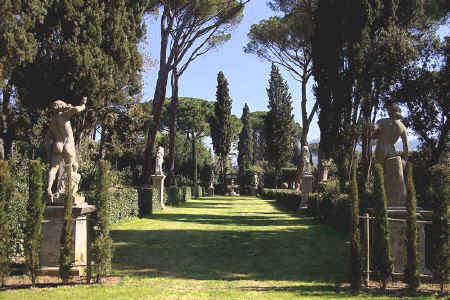 One of the prospects of the garden at Villa La Pietra